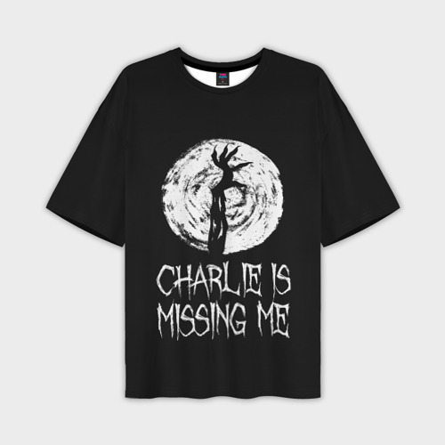 Мужская футболка oversize 3D Charlie is missing me, цвет 3D печать