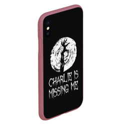 Чехол для iPhone XS Max матовый Charlie is missing me - фото 2