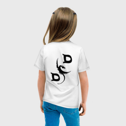 Детская футболка хлопок D&D Dragon, цвет белый - фото 6