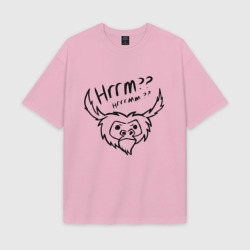 Женская футболка Oversize хлопок texturе Hrrm??