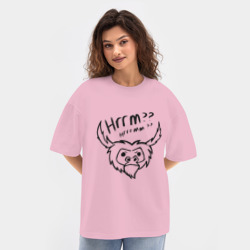 Женская футболка Oversize хлопок texturе Hrrm?? - фото 2
