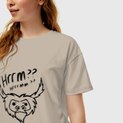 Женская футболка хлопок Oversize Hrrm?? - фото 2