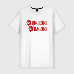 Мужская футболка хлопок Slim Dungeons and Dragons Драконы