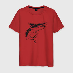 Акула – Мужская футболка хлопок с принтом купить со скидкой в -20%