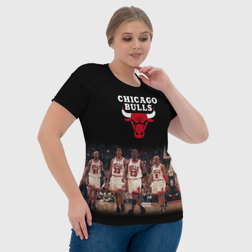 Женская футболка 3D с принтом CHICAGO BULLS [3], фото #4