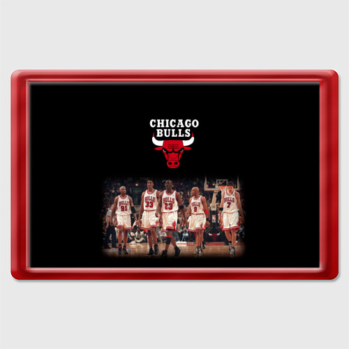 Магнит 45*70 Chicago bulls [3], цвет красный