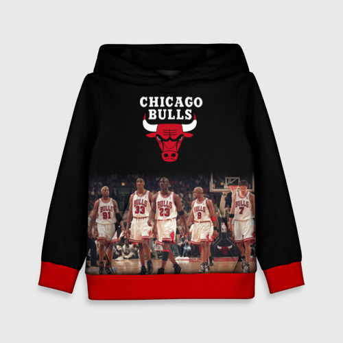 Детская толстовка 3D Chicago bulls [3], цвет красный