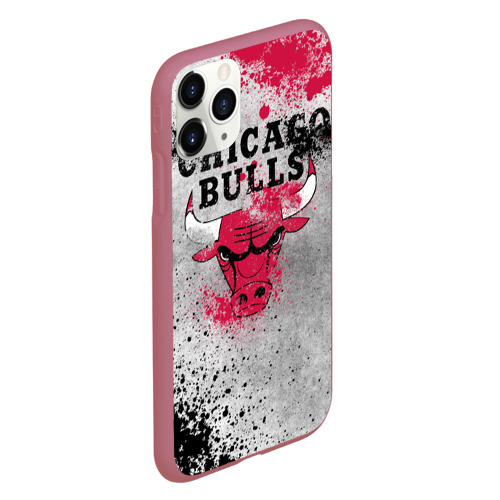 Чехол для iPhone 11 Pro матовый Chicago bulls [8], цвет малиновый - фото 3