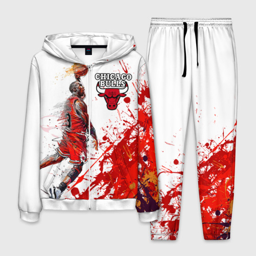 Мужской костюм 3D Chicago bulls [9], цвет белый