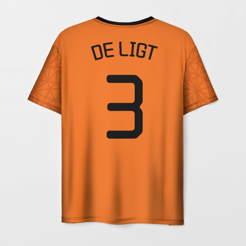 Мужская футболка 3D+ Нидерланды домашняя форма. Де Лигт, цвет 3D печать - фото 2