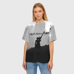Женская футболка oversize 3D Nier Automata - фото 2