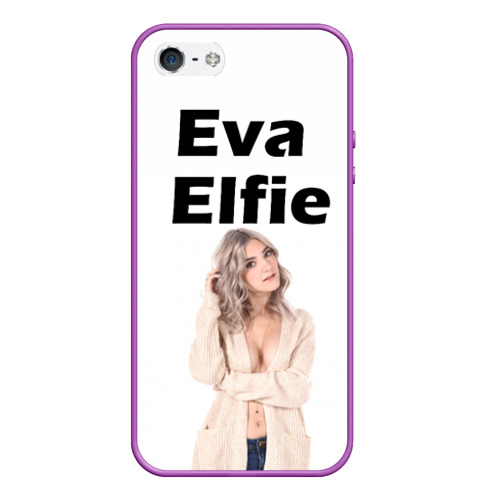 Чехол для iPhone 5/5S матовый Eva Elfie, цвет фиолетовый