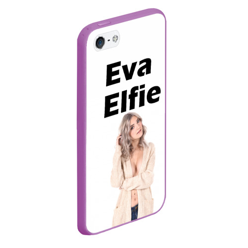 Чехол для iPhone 5/5S матовый Eva Elfie, цвет фиолетовый - фото 3