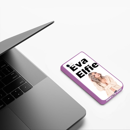 Чехол для iPhone 5/5S матовый Eva Elfie, цвет фиолетовый - фото 5