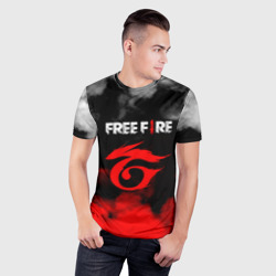 Мужская футболка 3D Slim Garena free fire Гарена Фри фаер - фото 2
