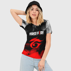 Женская футболка 3D Slim Garena free fire Гарена Фри фаер - фото 2