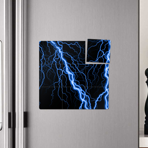 Магнитный плакат 3Х3 Голубая молния гроза - фото 4