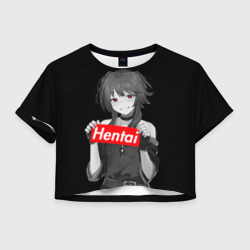 Женская футболка Crop-top 3D Megumin Hentai