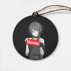 Деревянная игрушка круг Megumin Hentai