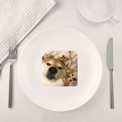 Набор: тарелка + кружка Мем про собак - фото 2