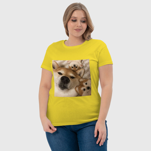 Женская футболка хлопок с принтом Мем про собак, фото #4