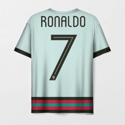 Футболка с принтом Away 7 Ronaldo для мужчины, вид сзади №1. Цвет основы: белый