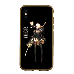 Чехол для iPhone XS Max матовый Nier Automata 2B