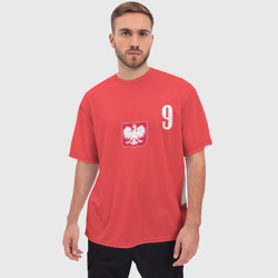 Мужская футболка oversize 3D Lewandowski Poland 9 - фото 2