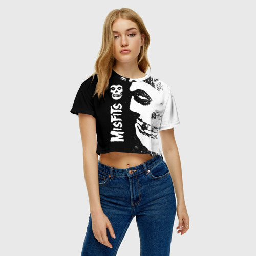Женская футболка Crop-top 3D Misfits [1], цвет 3D печать - фото 4