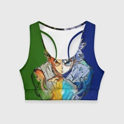 Женский спортивный топ 3D Киллуа золдик и Гон хантер