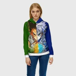 Женская толстовка 3D Киллуа золдик и Гон хантер - фото 2