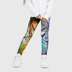 Детские леггинсы 3D Киллуа золдик и Гон хантер - фото 2