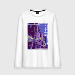 Мужской лонгслив хлопок Neon Asian Street Vaporwave
