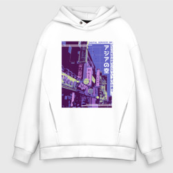 Мужское худи Oversize хлопок Neon Asian Street Vaporwave