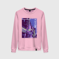 Женский свитшот хлопок Neon Asian Street Vaporwave