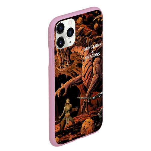 Чехол для iPhone 11 Pro Max матовый Dungeons and Dragons Схватка, цвет розовый - фото 3