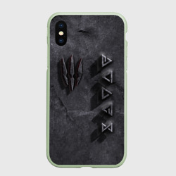 Чехол для iPhone XS Max матовый The Witcher камень