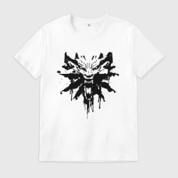 Мужская футболка хлопок The Witcher подтеки лого