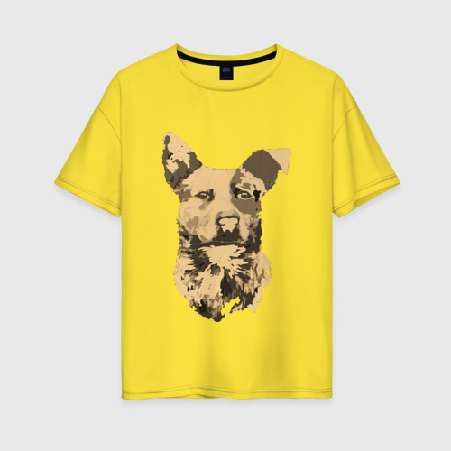 Женская футболка хлопок Oversize FC5: Бумер, цвет желтый