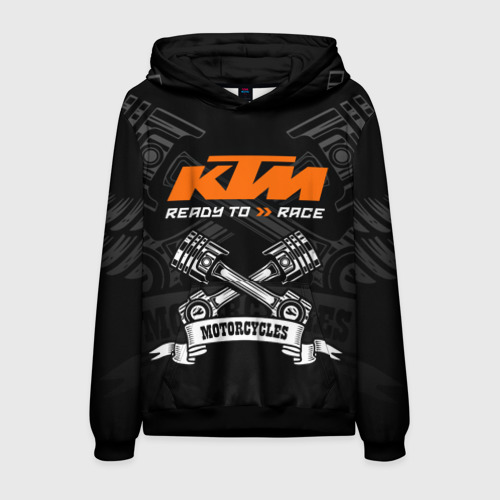 Мужская толстовка 3D KTM motorcycles КТМ мотоциклы, цвет черный