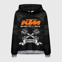 Мужская толстовка 3D KTM motorcycles КТМ мотоциклы