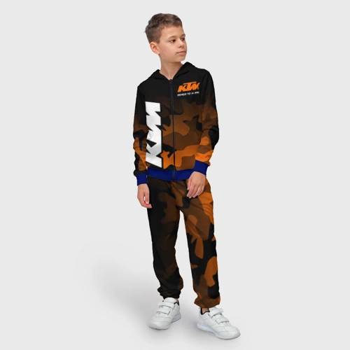 Детский костюм 3D с принтом KTM motorcycles КТМ мотоцикл, фото на моделе #1