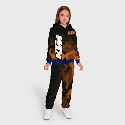 Детский костюм 3D с принтом KTM motorcycles КТМ мотоцикл, вид сбоку #3