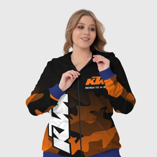 Женский костюм 3D с принтом KTM motorcycles КТМ мотоцикл, фото #4