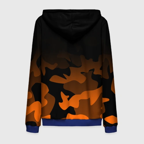 Мужская толстовка 3D на молнии с принтом KTM MOTORCYCLES / КТМ МОТОЦИКЛ, вид сзади #1