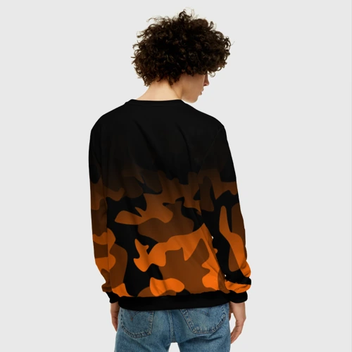 Мужской свитшот 3D с принтом KTM MOTORCYCLES / КТМ МОТОЦИКЛ, вид сзади #2