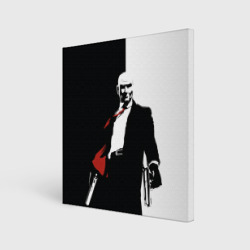 Холст квадратный Hitman BW