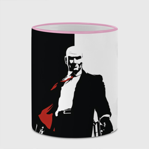 Кружка с полной запечаткой Hitman BW, цвет Кант розовый - фото 4