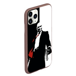 Чехол для iPhone 11 Pro Max матовый Hitman BW - фото 2