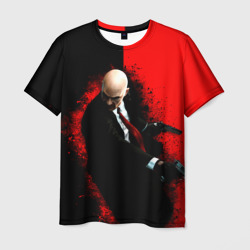 Мужская футболка 3D Hitman splash